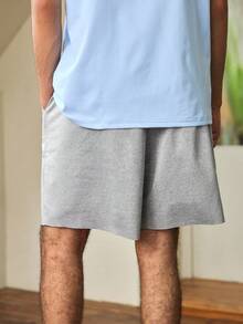 Whitmere Men's Summer Casual Distressed Drawstring Waist Shorts, Versatile Daily Wear - Light Grey - View 2