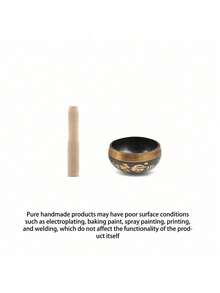 1pc Singing Bowls Set Meditation Sound Bowl Hand Hammered For Yoga, Meditation, Mindfulness, Chakra Balancing - Multicolor - View 13