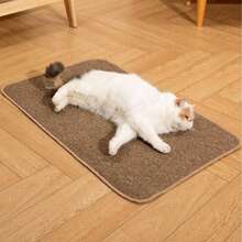 1 pièce Tapis à gratter extra large pour chat, tapis de sommeil en tapis, résistant aux griffures et anti-peluches pour protéger le canapé - Multicolore - Voir 8