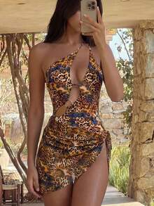 Swim Vcay Áo tắm liền thân họa tiết da báo gợi cảm dành cho nữ, thích hợp cho kỳ nghỉ biển, mùa xuân/hè. - Nhiều màu - Xem 5