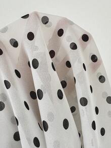 Elamini Women's Polka Dot Ruched Halter Neck Versatile Casual Top - White - View 7