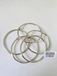 5.5cmDiameter Large Loose Leaf Binder Rings, 10pcs/Pack (55mm - 10pcs) - silver - View 2