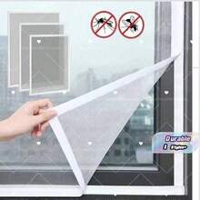1PC Window Screens, Mosquito-Repellent Nets, Easy To Install, With Self-Adhesive Backing, No Need For Drilling, Invisible Household Window Screens - White - View 2
