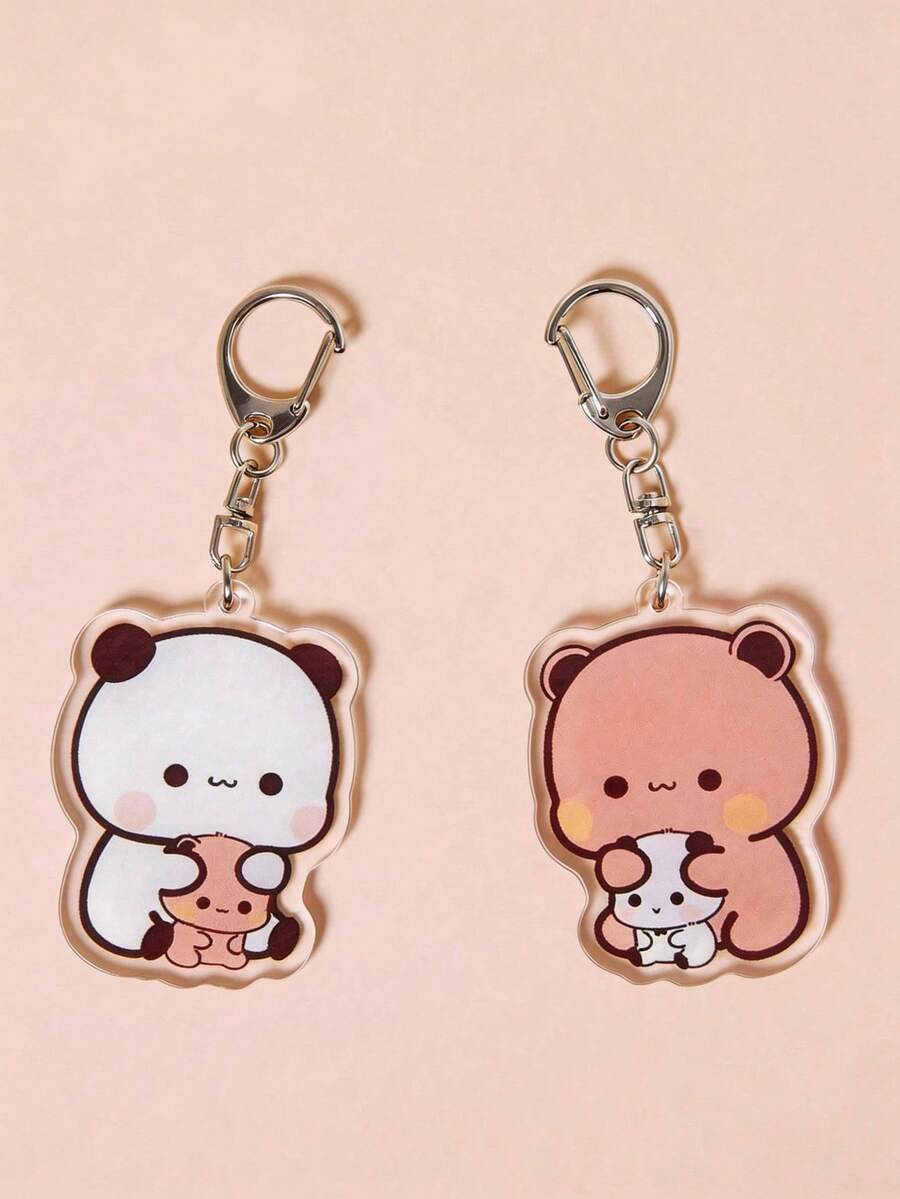 POKOJA LAND Bubu And DuduLittle Bear Backpack Pendant Keychain PVC Pendant Backpack Bag Pendant Bridesmaid Gifts - Multicolor - View 1