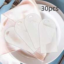 20pcs/30pcs/40pcs/60pcs Acrylic Blank Name Tags For Wedding Venue Cards, DIY Hanging Seat Cards, Wedding Decor - no ribbon - View 12