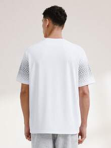 Driftmere Men's Crew Neck Short Sleeve Printed Casual T-Shirt, Everyday Wear Men T Shirts Casual - White - View 2
