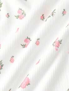 SHEIN MOD 黑色浪漫约会之夜印花系带吊带裙 - 彩色 - 查看 6