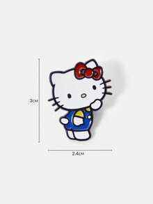 HELLO KITTY AND FRIENDS | SHEIN HelloKitty Cartoon Series Alloy Brooch Cartoon Badge, IP Joint Model, Cute, Suitable For Daily Decoration, Exquisite Small Gifts - Multicolor - View 4