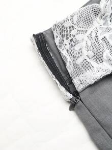 GlowEve Quần ống rộng phối ren đa năng, thoải mái - Xám - Xem 8