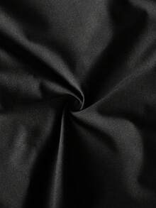 Maweii Plus Size Women's Summer Solid Color Strapless Waist A-Line Mini Dress With Lining, Suitable For Graduation, Party, Cosplay - Black - View 7