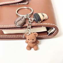 MINKOJA MINKOJA Cute Bear Keychain, Coffee Bean Drink Accessory Decor, Y2K Backpack Hanging Charm, Keychain Accessory - Multicolor - View 5