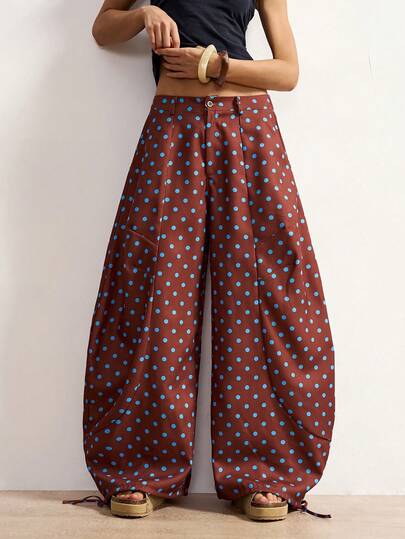 Bohemela Women's Casual Solid Color Woven Pants