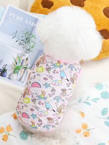 PETSIN Pet Spring New Dog Clothes Animal Supplies Pet Clothing Dog Tank Top Cat T-Shirt Teddy Outfits Small Animal Attire Casual Cool Tank Top Dog Clothes Cat Clothes Two-Season Spring & Summer New Tank Top - Multicolor - View 16