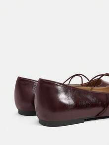 CUCCOO CURVES Zapatos planos de ajuste ancho para mujer con horma ancha - Burdeos - Ver 9