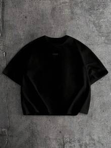 AXEPEAK Camiseta blanca casual y cómoda para vacaciones, con estampado, de estilo versátil y holgado para hombres - Gris - Ver 2