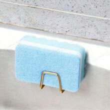 2 Packs Golden Adhesive Sponge Holders, Stainless Steel Dish Sponge Holders For Sink Soap Sponges Rack Hanger Kitchen Accessories - Gold - View 8