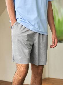 Whitmere Men's Summer Casual Distressed Drawstring Waist Shorts, Versatile Daily Wear - Light Grey - View 4