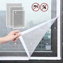 1PC Window Screens, Mosquito-Repellent Nets, Easy To Install, With Self-Adhesive Backing, No Need For Drilling, Invisible Household Window Screens - White - View 16