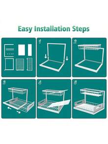 Estante deslizante de almacenamiento debajo del fregadero de doble capa, estante organizador multifuncional debajo del fregadero adecuado para cocina y baño, diseño expandible y ahorro de espacio, fácil de limpiar, aplicable a baño/cocina/lavandería, hogar ordenado, color: negro - Multicolor - Ver 9