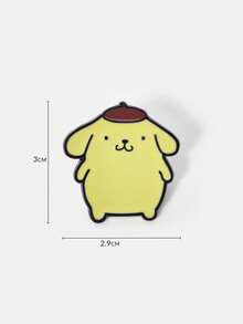 HELLO KITTY AND FRIENDS | SHEIN Pudding Dog Cartoon Series Alloy Brooch Cartoon Badge, IP Joint Model, Cute, Suitable For Daily Decoration, Exquisite Small Gifts - Multicolor - View 4
