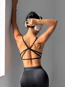 Easithlete Easithlete 女士運動內衣 - 黑色 - 查看 2