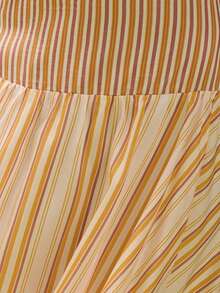Nöista High-Waisted, A-Line Striped Maxi Skirt Features A Lightweight Fabric And Bright, Gentle Colors In Bohemian Style. Layered Design Adds Depth - Multicolor - View 5