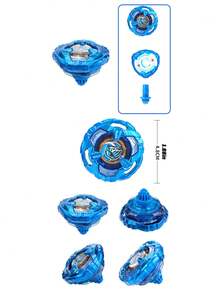 Metal Battle Spinner Gyro Set With Launcher, Rotating Metal Fighting Top Set, Classic Spinning Tops Battle Kit, Portable Outdoor Indoor Interactive Battle Gyro With Launcher - Gold - View 2