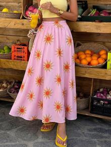 Flora Isola Flora Isola Chân váy chữ A xẻ tà cạp cao dành cho nữ, họa tiết Dopamine, thích hợp cho kỳ nghỉ biển và mặc thường ngày, mùa xuân/hè. - Nhiều màu - Xem 4