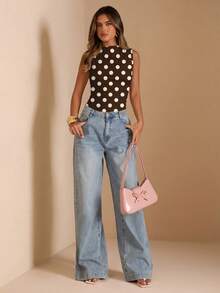 Body sin mangas con estampado floral para mujer, para el verano - Marrón 2 - Ver 5