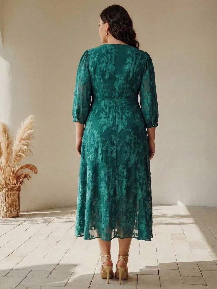 Elegant Jacquard Woven Party Dress For Women