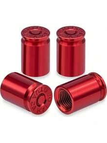 4PCS Aluminum Alloy Bullet Shell Tire Valve Stem Caps Decorative Dustproof Car Air Stem Cover For Cars SUV Trucks Bikes Motorcycles Bicycles Auto Accessories - A - View 20