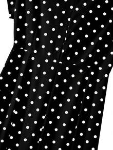 GlowEve CURVE White Elegant Commuter Comfortable Plus Size Jumpsuit - Black and White - View 4