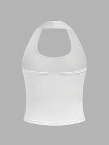 SHEIN Girlism 6 chiếc áo tank top thể thao ôm sát cho bé gái tuổi teen, nhiều màu sắc, kiểu dáng racerback cơ bản. - Nhiều màu - Xem 16