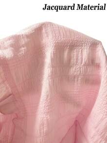 Flirla Plus Size Women Solid Color Frill Trim Bow Decor Shorts - Multicolor - View 6