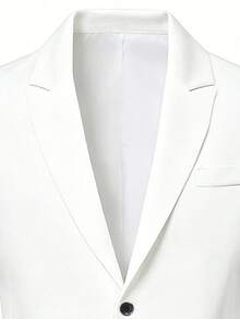 Manfinity Mode Conjunto de chaqueta y pantalones de traje formal de negocios para hombre, adecuado para trabajo, viajes, boda, fiesta - Multicolor - Ver 4