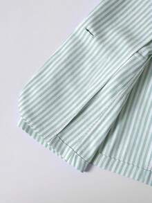 GlowEve CURVE Áo vest kẻ sọc thanh lịch, thời trang, dáng ôm, kiểu dáng công sở - màu xanh lá - Xem 7