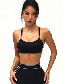 Easithlete Easithlete 女士運動內衣 - 黑色 - 查看 3