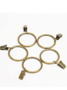 10 piezas Anillos de cortina de acero inoxidable, regalos para cumpleaños y graduación - Bronceador - Ver 5