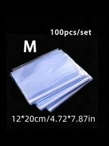 100个PVC热缩袋 - 透明热缩膜，用于包装、密封和储存，防尘塑料袋，适用于家庭、办公室、旅行、厨房、浴室（3.94*5.91英寸、4.72*7.87英寸、9.84*13.78英寸、11.81*15.75英寸） - 礼品包装、收纳整理和家居用品 - 白色 - 查看 8