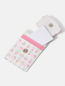 HELLO KITTY AND FRIENDS | SHEIN 粉色分层全版印刷便携式卡袋。 - 粉色C - 查看 4