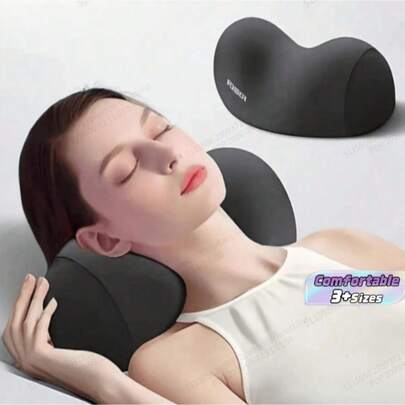 1 chiếc gối kê cổ, gối ngủ bằng mút hoạt tính, gối bảo vệ cột sống cổ cho nam và nữ, gối kéo giãn cho lưng và cổ.