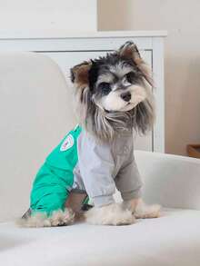 PETSIN 宠物春季新款狗狗服装 动物用品 宠物服装 狗狗背心 猫咪T恤 泰迪熊套装 小型动物服装 休闲酷炫背心 狗狗服装 猫咪服装 春夏两季新款背心 冰丝家居服：柔软网眼透气连体衣 - 彩色 - 查看 9