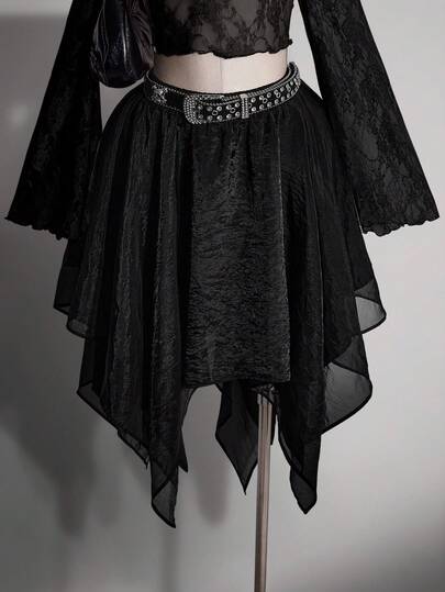SHEIN ICON 大码女式纯色休闲百搭日常穿搭半身裙