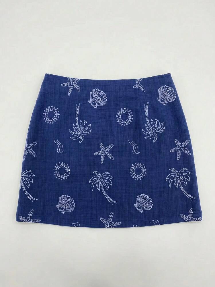 Blue Linen Draped Wrap Mini Skirt For Beachwear With A Summer Motif Cute French Style Casual Holiday Skirt Beach Skirt Island Vacation Outfit