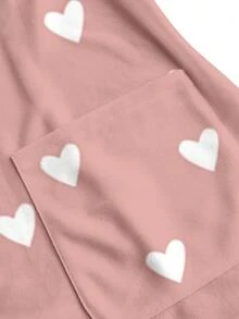 PopScrub Áo đồng phục y tế kiểu dáng giản dị, tối giản, in hình trái tim dễ thương. - Nhiều màu - Xem 5