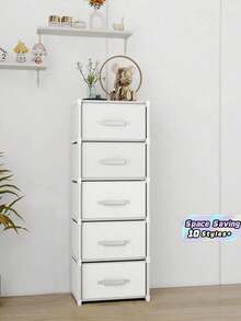 1Pc Small Medium Size Drawer Dustproof No Assembly Freestanding Cube Storage Cabinet Multifunctional Portable Wardrobe Closet Organizer Shoe Rack Bookcase Display Shelf For Bedroom Living Room Kitchen Office Holiday Storage Christmas Gift Home Decor Fall Home Decoration Must Have Hot Search - Multicolor - View 1