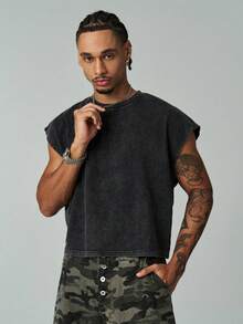 ÉpureWay Camiseta de tirantes de verano casual lavada con efecto vintage para hombres - Multicolor - Ver 4