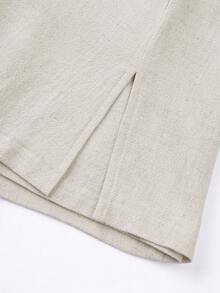 SHEIN Franclia Summer New Linen Casual Versatile Skirt Pants - Apricot - View 4