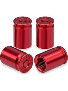 4PCS Aluminum Alloy Bullet Shell Tire Valve Stem Caps Decorative Dustproof Car Air Stem Cover For Cars SUV Trucks Bikes Motorcycles Bicycles Auto Accessories - A - View 13