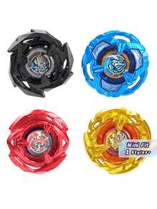 Metal Battle Spinner Gyro Set With Launcher, Rotating Metal Fighting Top Set, Classic Spinning Tops Battle Kit, Portable Outdoor Indoor Interactive Battle Gyro With Launcher - Gold - View 1